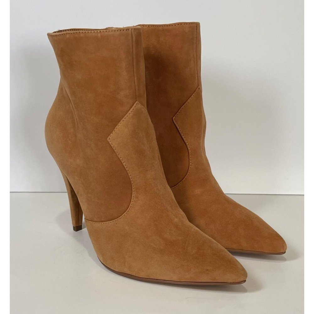 Vince Camuto Women's Azentela Ankle Booties Size 8.5 Brown Suede Golden Walnut - Picture 2 of 16